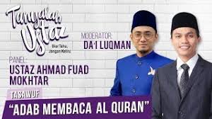 Tanyalah ustaz siri 247 adalah menjelaskan hadis dhaif mengenai mengumpat , huraian allah swt berada di arasy, hadis telinga berbunyi, peraturan masuk islam dan bohong yang di benarkan. Tanyalah Ustaz 2019 Adab Membaca Al Quran Sat Apr 13 By Tv3malaysia Official