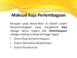 Dalam sistem seperti itu, cabang ini ada secara terpisah dari legislatif, yang tidak bertanggung jawab dan yang tidak dapat. Konsep Raja Beperlembagaan