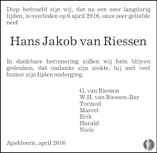 Frits rovers is hoofd van de lerarenopleidingen in de mens. Hans Jakob Van Riessen 06 04 2016 Overlijdensbericht En Condoleances Mensenlinq Nl