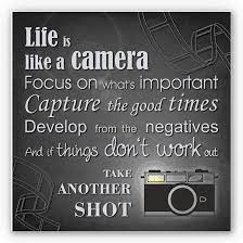 Capture the good times, develop from the negatives, and if things don't work out, take another shot. Hartschaum Wandbild Life Is Like A Camera Wall Art De