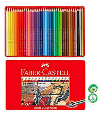 Faber Castell Classic Colored Pencils Tin Set Of 36 Assorted Colors Ebay Colored Pencils Faber Castell Colored Pencil Set