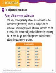 Unlike their english counterpart, spanish nouns are either masculine or feminine. Subj Noun Claus Forms Of The Present Subjunctive The Subjunctive El Subjuntivo Is Used Mainly In The Subordinate Dependent Clause Of Multiple Clause Course Hero