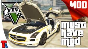 Gta 5 Pc Mods Mercedes Sls Amg 4k 60 Fps Gameplay Best Mods Gta 5 Gta 5 Pc Mercedes Sls