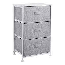 The trend forward flat gray color is both sleek and refined and complements a variety of living areas, offering additional storage options for pantries, utility /laundry areas, bedroom/dorms and. Amazon Com Amazon Basics Fabric 3 Drawer Storage Organizer Unit For Closet White Home Kitchen