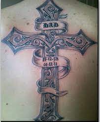 Black ink cross with scroll ribbon. Cross With Scroll By Dug490 On Deviantart