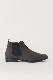 Now try men's grey boots as your signature footwear to give a subtle, but individual finish to your personal look. Chelsea Style Boots Dark Gray Faux Suede Men H M Us