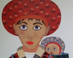 Mother and Child,Mother With Baby Picture,Baby Art Print,Gift for her,Gift  for Girlfriend,Mother and Child Art Prints,Vietnamese Art,