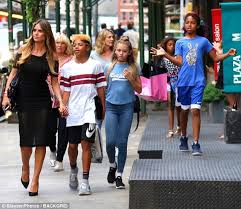 The young model, 16, took part in an editorial film for the mostly. Heidi Klum With Kids After Appearing On The Tonight Show Daily Mail Online