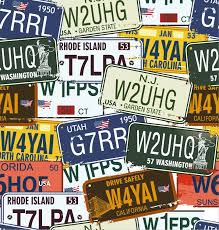 パターン ナンバープレート vintage plates license plate vintage shower curtains