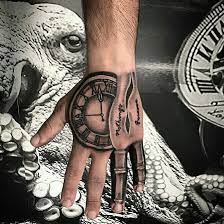 Clock On Hand Tattoo Tattoos Hand Tattoos Polynesian Tattoo
