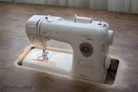 The Lucky Fox Recessed Sewing Table Diy Sewing Table Sewing Machine Table Diy Sewing Machine Tables