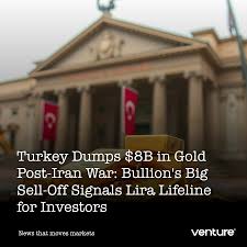 Turkey's $8B gold dump since Iran war pressures bullion, defends lira amid  $12B reserve drop. Key insights for investors on EM risks, oil spikes, and  trading opportunities. 🔗 Link in bio for