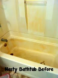 nasty rusted bathtub before after