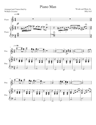 Weiß einer ob das existiert? Piano Man Piano Sheet Music For Piano Piano Duo Musescore Com