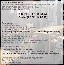 Informasi lowongan kerja dan loker terbaru update hari ini, tersedia untuk lulusan sma sederajat hingga lulusan sarjana s1. Lowongan Pekerjaan Pt Sas Tegal Atpika