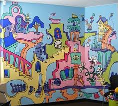 Scene This Murals Original Artwork In Adelaide Murals Paintings Drawings Theatre Sets Fine Art Dr Seuss Art Dr Seuss Drawings Mural
