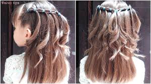 Se acabó eso de levantarse 15 minutos antes para ir al cole solo porque el pelo da mucha guerra y hay que dedicarle casi más tiempo que a desayunar. Peinado Cascada Con Ligas Peinado Facil Y Bonito Para Ninas Con Cabello Corto Youtube