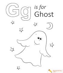 G Is For Ghost Coloring Page 01 Free G Is For Ghost Coloring Page