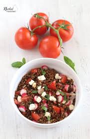 Salade De Lentilles Tomate Radis Et Feta Rachel Cuisine Salade De Lentilles Rachel Cuisine Aliments Minceur