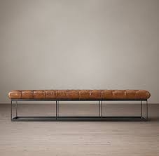 78 Tufted Leather Metal Bench End Of Bed Seating Metal Bench Bench Furniture
