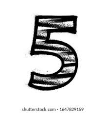 Identify line types for the alphabet of lines. Digit 5 Graffiti Alphabet Spray Lines Stock Vector Royalty Free 1647829159 Shutterstock