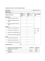 Buku petunjuk eksperimen kimia sma/ma jilid 1 ini diperuntukkan kelas x semester 1 dan 2 (per tahun). Ujian Praktek Kimia Lembar Penilaian Ujian Praktek Kimia
