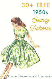 Find free patterns for women, baby sewing, bags and more! Free Vintage Sewing Patterns Va Voom Vintage Vintage Fashion Hair Tutorials And Diy Style