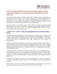 Check spelling or type a new query. Led Grow Lights Market Trends And Segment Forecasts To 2021
