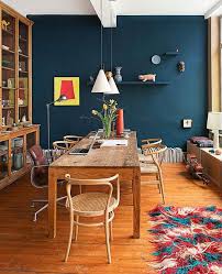 Mur et placard ton sur ton bleu canard. Du Bleu Canard Pour Decorer La Salle A Manger My Blog Deco