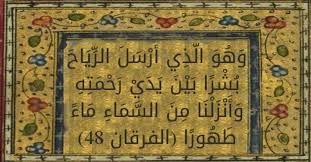 و ه و ال ذ ي أ ر س ل الر ي اح ب ش ر ا ب ي ن ي د ي ر ح م ت ه و أ ن ز ل ن ا م ن الس م اء م اء ط ه ور ا تفسير القرطبي الفرقان 48