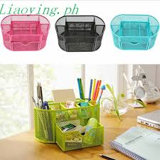 Some of the pen holder for desk has compartments that help you sort the stationary and place them separately so you can use them and find the required item easily and quickly. Pencil Container Cosmetic Pen Holder Desk Organizer Case Shopee Philippines