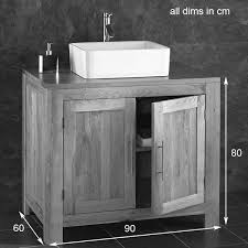 It features cabinets/drawers for plenty of concealed storage of crisp towels, cleaning supplies and more. Oak Vanity Unit Bathroom 900mm Freestanding Cabinet Double Door Sink 5060472884374 Ebay