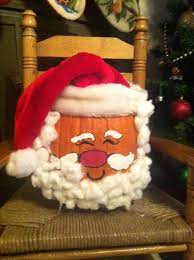 Santa Pumpkin Pumpkin Halloween Decorations Pumpkin Decorating Pumpkin Painting Ideas Creative