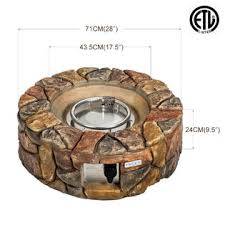 Fire media are essential for the effective operation of any gas fire pit. Costway Op3610cf 28 Propane Gas Fire Pit Outdoor 40 000 Btu Stone Finish Lava Rocks Cover Brown