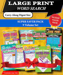 Word search · the relaxing puzzle everyone loves to solve! Kappa Super Saver Large Print Word Search Puzzle Pack Set Of 9 Carry Along Digest Size Books Kappa Books Publishers 9781559930086 Amazon Com Books