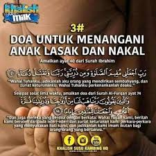 Apabila doa ini dilakukan untuk anak yang keras hatinya, seperti tidak penurut, nakal dan lain sebagainya. Bahasa Rindu Doa Untuk Melembutkan Hati Anak Yg Degil Facebook