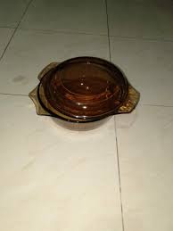 Sablon tutup minimal 3.000 pcs. Pyrex Mangkok Coklat Tahan Panas Oven Microwave Kitchen Appliances Di Carousell