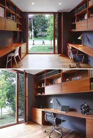 This Home Office Is Specifically Designed For Two And Has An Uninterrupted View Of The Front Yard Home Office Design Office Interior Design Modern Home Office