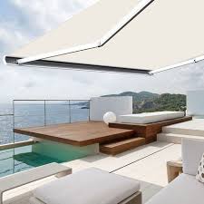 Prix d'un store banne selon les dimensions. Store Banne Exterieur Coffre Integral Motorise Et Manuel Pour Terrasse Ecru 3 X 2 5 M