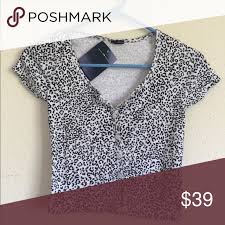 Black And White Brandy Price Brandy Melville Cheetah Print Zelly Top Cheetah Print Tops Brandy Melville