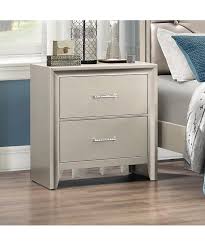 Lana Contemporary Silver Nightstand