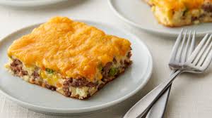 Bisquick Chicken Pot Pie Recipe 9x13 Pan Impossibly Easy Cheeseburger Pie Crowd Size Recipe Bettycrocker Com