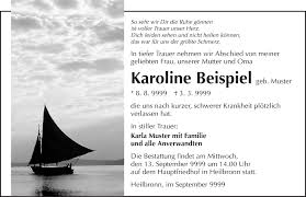 Unser lieber vater manfred martin muster ist im hohen alter von … jahren friedlich eingeschlafen. Traueranzeigen Von Karoline Beispiel Www Trauerundgedenken De