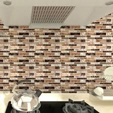 W backsplash tiles comprised of layers of real stone, engineered bonding resin, fiberglass, adhesive base easy peel and stick installation. Art3d 12 X12 Vinyl Peel And Stick Backsplash Tile 10 Pack Brown Marble Mix Overstock 31500803