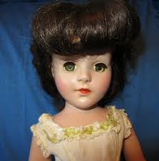 BEAUTIFUL HARD PLASTIC VINTAGE BRUNETTE 17" DOLL ~TAGGED CISSY GOWN