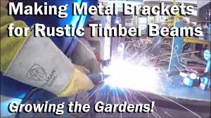 Distressed edges and textured surfaces gives the appearance of centuries old, time any beam with a depth of 11cm (4.25″) or less will be fitted with keyhole brackets. Making Heavy Duty Metal Brackets For Rustic Timber Beams Youtube
