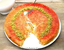 Nabulsi Knafeh Kunafa A Middle Eastern Cheesecake Hadia S Lebanese Cuisine Arabic Sweets Middle Eastern Desserts Persian Cuisine