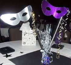 Masquerade Decorations In Red Black And Silver Masquerade Centerpieces Masquerade Party Centerpieces Masquerade Ball Decorations