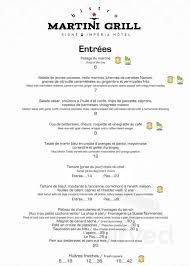 Bistro Martini Grill Menu In Terrebonne Quebec Canada