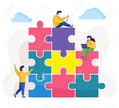 About a month ago, i invested in something i had never spent money on: Team Building Concept Vector Illustration Joint Teamwork In The Company Man And Woman With Laptop Sit On Top Of Pyramid Of Puzzles Joint Work Common Success And Team Support Business Development Royalty